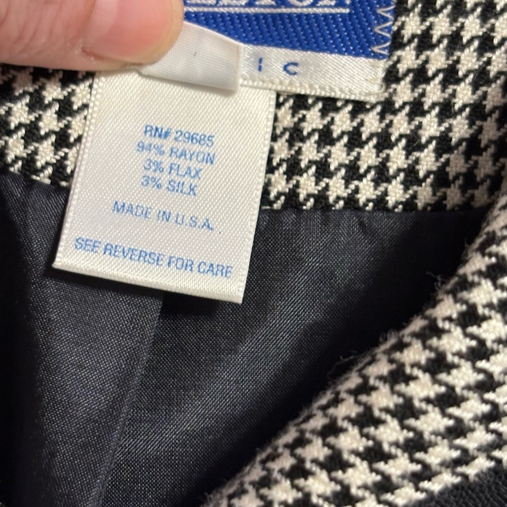 Vintage Pendleton Houndstooth Pattern Rayon Silk … - image 4